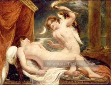 Nu œuvres - Cupidon et Psyché corps féminin William Etty